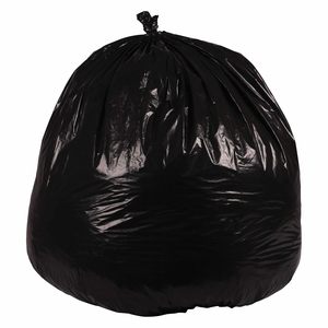 Sacs poubelles domestiques Boardwalk 45 gal en polyéthylène basse densité 1,2 mil 40''x46'' noirs 10 sacs/rouleau 10 rouleaux/carton - Product Image 4