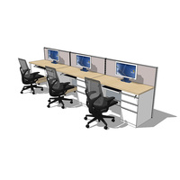 Table de bureau modulaire moderne Poste de travail Cabine modulaire 2 4 6 8 places Bureau ouvert Postes de travail du personnel pour le mobilier de bureau