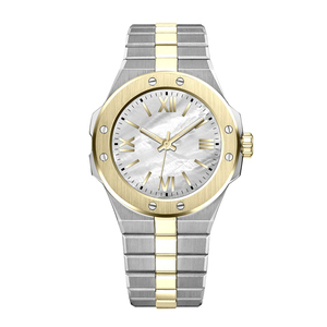 <span class=keywords><strong>Montre</strong></span> de <span class=keywords><strong>luxe</strong></span> pour femme avec logo personnalisé OEM ODM, marque privée, acier inoxydable, cadran en nacre avec votre propre logo - Product Image 3