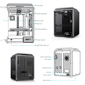 New K1 Automatic 3D Printer Dual-Gear Speedy 3D 600mm/s Max Speed 220*220*250mm Print Size Supports FDM <b>PLA</b> Industrial Use - Product Image 3