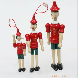 Marionnette en bois à long nez de <span class=keywords><strong>Pinocchio</strong></span> Jeux et jouets en bois - Product Image 6