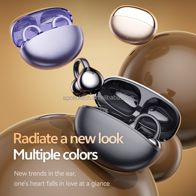 CP&AP HD Voice Call 360 Surround OWS Open Ear TWS Bone Conduction Earbuds Bluetooth 5.4