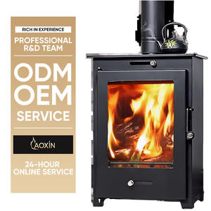 Modern Design <strong>Steel</strong> Wood Burner Stove Insert Remote Control High Heat Output for Home <strong>Outdoor</strong> Survival Emergency for <strong>Fireplace</strong> - Product Image 2