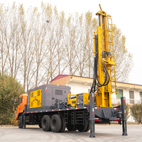 Foreuse Montée sur Camion pour Puits d'Eau et Forages de 100m, 300m, 500 Mètres avec Compresseur d'Air