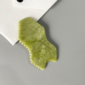 100% pierre naturelle Guasha en forme de coeur Xiuyan néphrite vert Jade Gua Sha conseil masseur facial option d'outil - Product Image 5