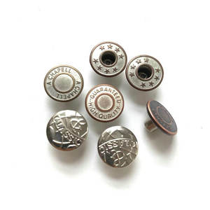 Venta al por mayor logotipo personalizado 17MM 20MM latón hierro Acero inoxidable Metal Jeans botón Botón - Product Image 4