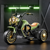 Tricycle électrique pour enfants à trois roues personnalisable avec cadre en plastique pour les enfants de 2 à 4 ans, musique, utilisation intérieure/extérieure