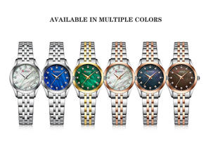 Montre Curren 9111 en vente flash, luxe, décontractée, tendance, design simple avec diamants, pour femmes, bracelet en acier inoxydable, étanche, montres pour femmes - Product Image 6