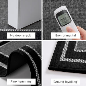 พรมเช็ดเท้ารูปสี่เหลี่ยมผืนผ้าลายเรขาคณิตกันลื่นด้านล่างยางสำหรับใช้ในบ้านเส้นใยโพลีเอสเตอร์ - Product Image 3