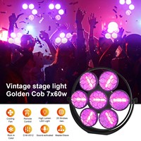 Luz Estroboscópica LED de 7x50w con 7 COB, Luz Retro para Escenario, Discoteca, Fondo de Píxeles, para DJ, Conciertos, Fiestas, Bodas, Clubes Nocturnos