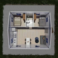 Maison préfabriquée en conteneur à toit en A très vendue, 36 m², détachable, en bois et en acier, bureau pour grands projets d'ingénierie