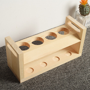 custom wood test tube stand holder
