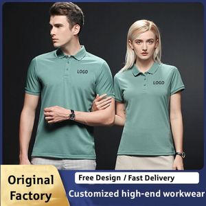 Custom Work Uniform Blank Plain T Ice Silk Fiber Gym <b>Training</b> Running Golf Shirt Embroidered Logo Men's Polo Shirts - Product Image 2