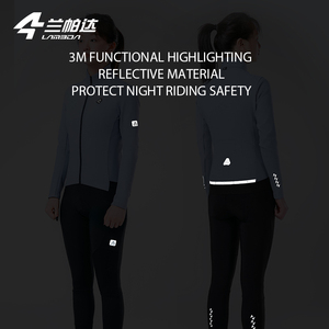 Chaqueta de Ciclismo Ligera de Poliéster para Mujer <span class=keywords><strong>LAMEDA</strong></span>, de Secado Rápido, Resistente al Viento y Transpirable, con Nombre de Equipo OEM para Adultos - Product Image 5