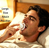 Nouvelle sucette en silicone pour adultes avec poignée, design grande bouche - Sans BPA pour l'aide au sommeil et la relaxation émotionnelle