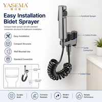 Ensemble de pulvérisateur de bidet moderne ABS, douchette de toilette portative avec tuyau en spirale pour appartement et hôtel, installation facile, direct usine