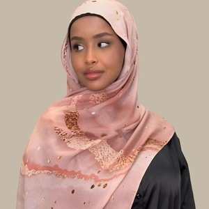 Foulard numérique imprimé en modal, une pièce, vente en gros, doux, transparent, tendance, style européen et américain, hijab musulman malaisien, motif porte-bonheur - Product Image 4