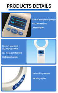 Lector de chips de animales, escáner ISO 1342, ISO 11784, fdxb, 11785 kHz - Product Image 3
