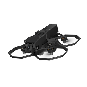 Mini quad avec cadre de protection et quatre hélices, corps en plastique noir pour utilisation en intérieur - Product Image 3