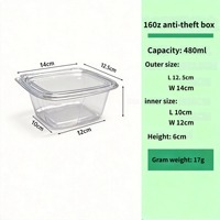 Boîtes en plastique pliables transparentes en PET recyclables et écologiques personnalisées pour les desserts, les biscuits, les gâteaux, le pain, les fruits, les noix, les aliments
