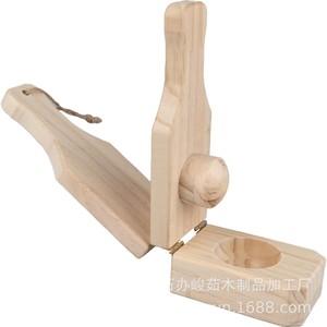 Presse à bananes en bois, outil de pâtisserie pour la préparation de peaux de raviolis aux fruits, écologique - Product Image 3