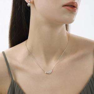 Cadena de Perlas de Agua Dulce de Origen Zhuji, Perlas de Sonrisa con Gradiente de Tamaño, Múltiples Cuentas, Anillos de Cristal Ligeros y Elegantes - Product Image 2