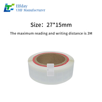 Étiquette RFID UHF flexible Elfday 27*15mm Ku7 étanche/résistante aux intempéries (860-960MHz) pour l'inventaire d'actifs à longue portée