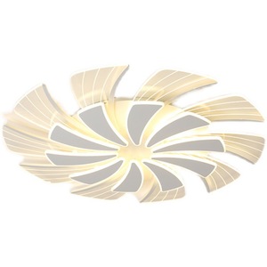 High Brightness Modern Style Pendant <b>Light</b> Living <b>Room</b> <b>Led</b> Flower Lamp Shade Touch Control 6000K Daylight Metal Construction - Product Image 1