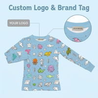 Pyjama de coloriage et de peinture pour enfants, à personnaliser, en viscose de bambou douce, taille élastique, ensemble 2 pièces unisexe, collection Printemps