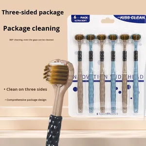 Cepillo de Dientes 3D de Alta Gama Personalizado con Tres Cepillos Suaves para Protección de Encías, Blanqueamiento y Limpieza para Hombres y Mujeres - Product Image 1