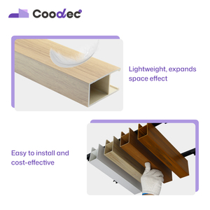 Trong Nhà Hiện Đại Strip Gỗ Nhựa Trần Bằng Vật Liệu Xây Dựng Màu Xanh Lá Cây - Product Image 4