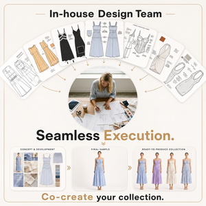 Service de conception de robes sur mesure haut de gamme pour femmes, marques de créateurs, fabrication en petites séries OEM ODM, fabricant de vêtements de luxe pour femmes - Product Image 2