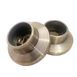 Clothes Rod Flange Base Zinc Alloy Ceiling Mount <b>Wardrobe</b> <b>Hardware</b> Glossy Antique Gold - Product Image 3