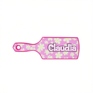 Cepillo para el cabello Claudia para niños con diseño de flores color rosa - Product Image 2