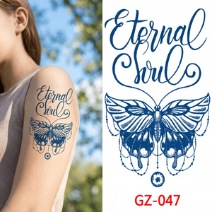 <span class=keywords><strong>Tatuaje</strong></span> Semipermanente de Jugo Herbal, Resistente al Agua y de Larga Duración, Pegatinas Corporales Minimalistas con Patrones Pequeños para Mujeres, Arte Corporal Diario - Product Image 3