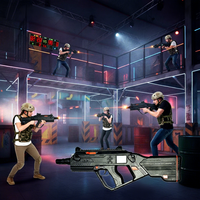 Conjunto Completo de Equipo Comercial de Laser Tag, Sistema de Chalecos y Pistolas para Juego de Combate en Vivo