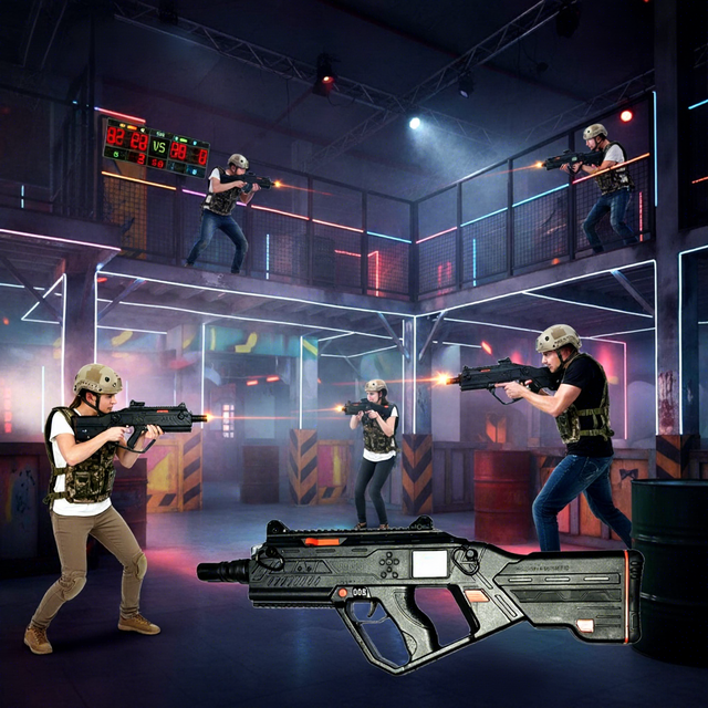 Complete Set Commercial Laser Tag Equipment Live Action CS Gun Vest System