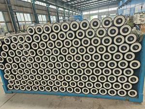 उच्च गुणवत्ता वाले औद्योगिक आपूर्तिकर्ता मशीन भागों पेंटिंग रबर स्टील प्रभाव कन्वेयर इडलर रोलर - Product Image 5