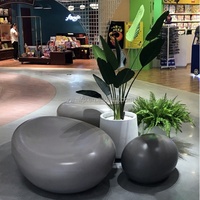 Chaise longue de détente en fibre de verre et pierre YUWEI, moderne, pour l'extérieur, idéale pour les villas, les hôtels, les patios, les jardins et les cours, à usage public