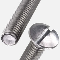 Vis électrique à tête fraisée fendue en acier au carbone zingué M3.5x50mm à filetage grossier, fabriquée en Chine