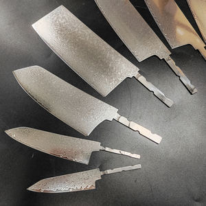 DM10BD2 Scharfe Messerklinge aus Damaststahl, partiell verborgener Erl, Federstruktur-Klinge, Messerrohling aus Damaststahl für Verkauf - Product Image 3