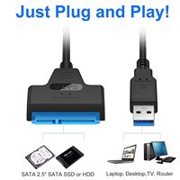Precio de fábrica Oem Usb 3,0 a Sata7 + 15pin Disco Duro Cable Adaptador convertidor Usb Sata conector Cables para 2,5 pulgadas Hdd Ssd