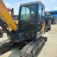 Mini-excavatrice compacte Hyundai 60 à haute efficacité, excavatrice hydraulique sur chenilles, petite machine de construction pour les projets d'aménagement paysager