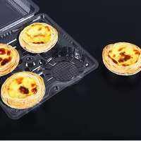Boîte de rangement pour desserts, gâteaux, pâtisseries, sushi, en plastique transparent PET jetable, de qualité alimentaire, pliable, pour tartes aux œufs