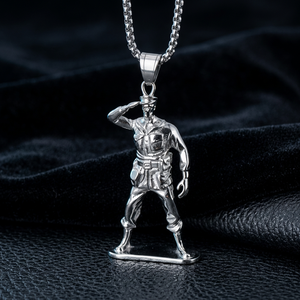 Yunnique toy Cartoon Soldier Pendant Necklace Stainless Steel Unisex Gift Jewelry unique design wholesale - Product Image 4