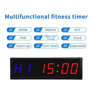Ganxin تصميم جديد E سلسلة من 6 أرقام LED Crossfit دقائق الموقت الفاصل التدريب المحمول المنزل صالة الألعاب الرياضية اللياقة البدنية الموقت - Product Image 2