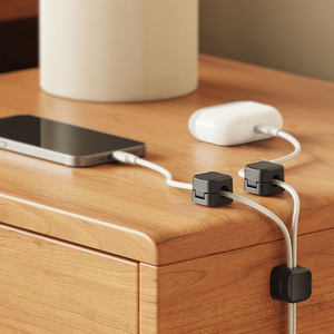 Support de cordon de gestion de câble d'organisateur de cordon de <span class=keywords><strong>bureau</strong></span> à domicile sûr lisse réglable pour l'appareil - Product Image 5