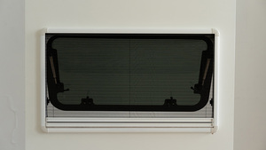 Nueva ventana fuerte para exteriores RV, vidrio templado Real con persiana plisada y mosquitera, marco interior blanco utilizado para coches, caravanas - Product Image 6