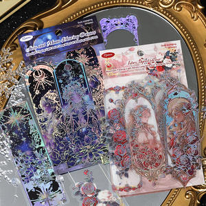 Paquete de Pegatinas Autoadhesivas de Resina PET de la Serie Moonlight, 12 Hojas/Paquete <span class=keywords><strong>para</strong></span> Manualidades y Decoración Navideña - Product Image 6