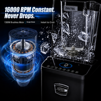 1300W Commerciële Blender met Afneembare Geluidsdempende Kap MS-D866Q Borstelloze Motor 1.2L Tritan Kan 6 Voorinstellingen + Pulse-functie voor Smoothie Bar